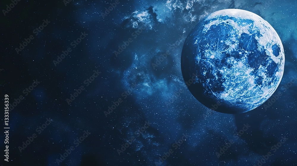 Obraz premium Blue_Earth_Particle_Technology_Sense_City_Earth_