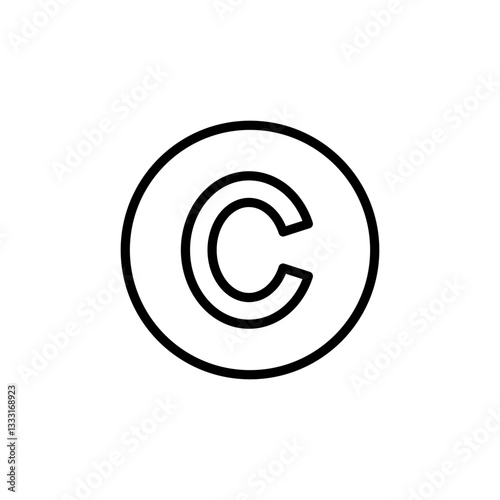 Copyright icon logo design. copyright sign and symbol