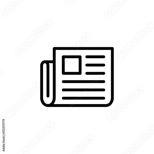 Newspaper icon logo design. news paper sign and symbolign