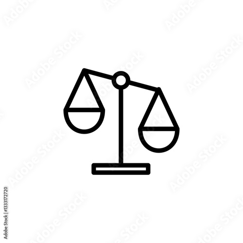 Scales icon logo design. Law scale icon. Justice sign and symbol