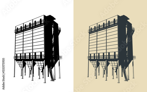 Dust extraction system illustrations