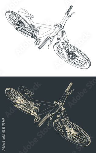 Freeride bike illustrations