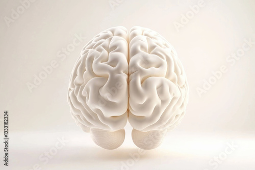 Animated brain design showcasing intricate details in a smooth, aesthetic style