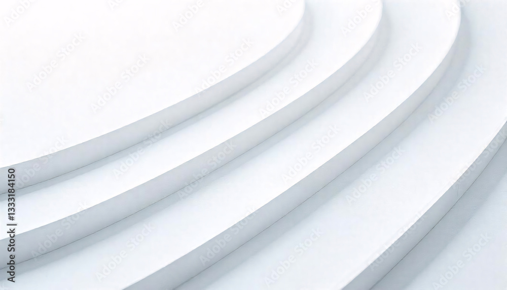 Obraz premium Smooth, flowing abstract waves in white and gray, exuding a minimalist and modern aesthetic.