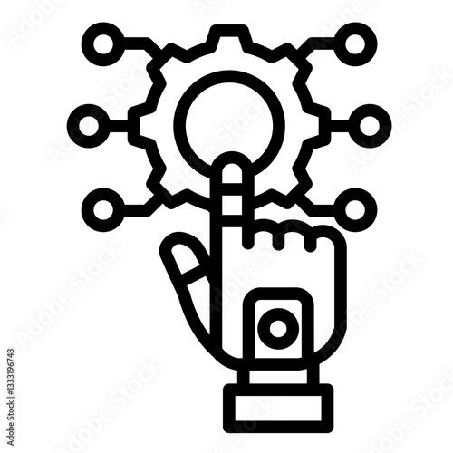 Robotic Process Automation  Icon Element For Design	