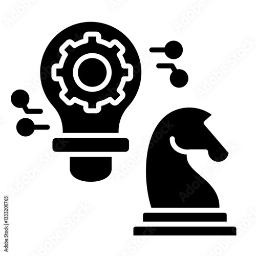 Smart Business Strategy  Icon Element For Design	