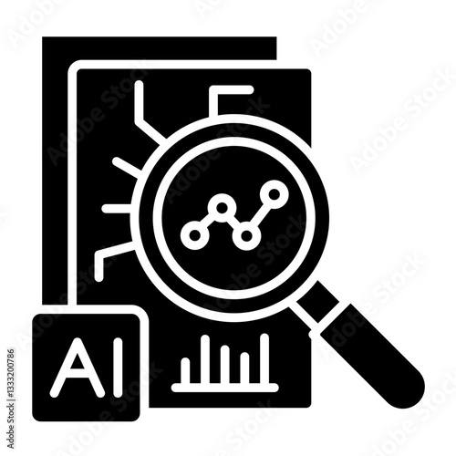 Ai-Powered Analytics  Icon Element For Design	