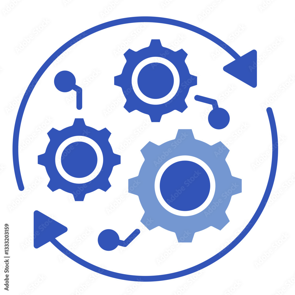 Business Process Automation Icon Element For Design Business Process Automation Icon Element For Design