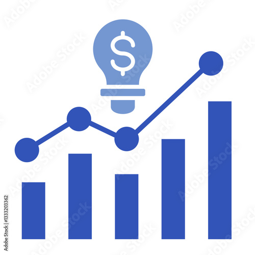 Business Growth Metrics  Icon Element For Design	