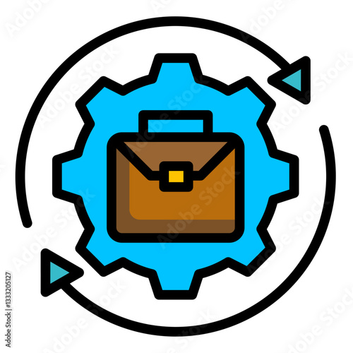 Business Automation  Icon Element For Design	