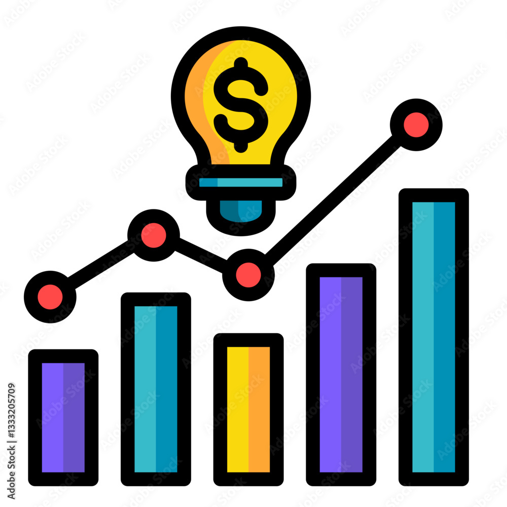 Business Growth Metrics Icon Element For Design Business Growth Metrics Icon Element For Design