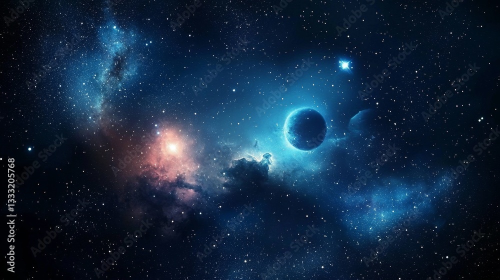 Fototapeta premium Stunning wallpaper depicting the night sky filled with stars. 