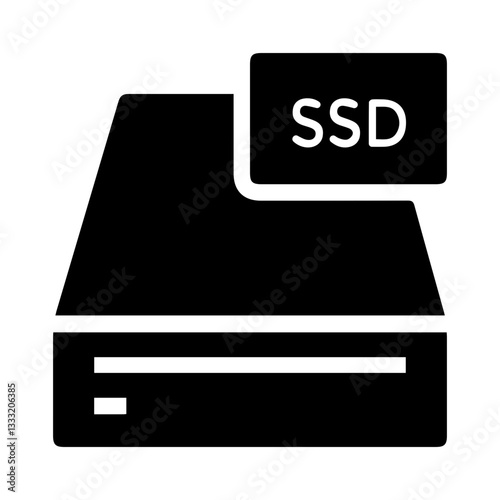 SSD computer glyph icon