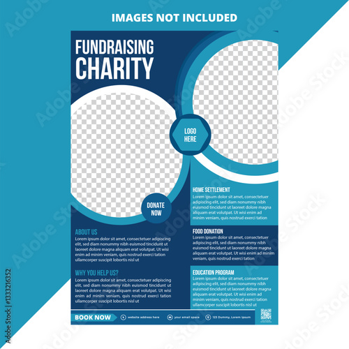 Charity flyer design Charity organization, nonprofit, go, donation, fundraising, commonality, flyer design and social banner Poster template size for A4