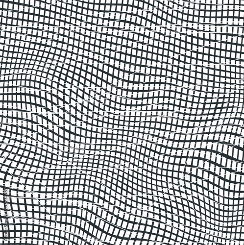 Slightly distorted fishing net with small cells.
