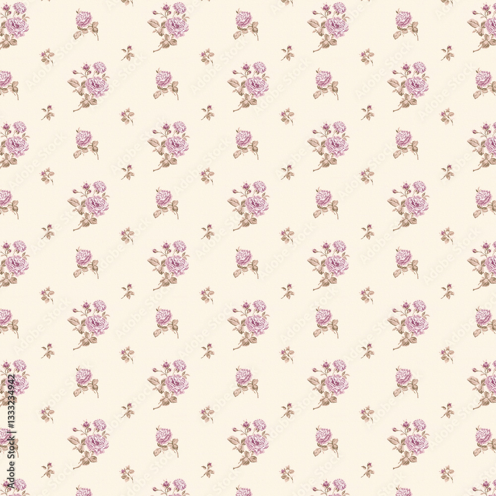 Seamless repeating floral bouquet with rose pattern, valentine's day and love fabric Seamless repeating floral bouquet with rose pattern, valentine's day and love fabric