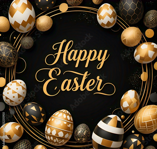 easter card with eggs