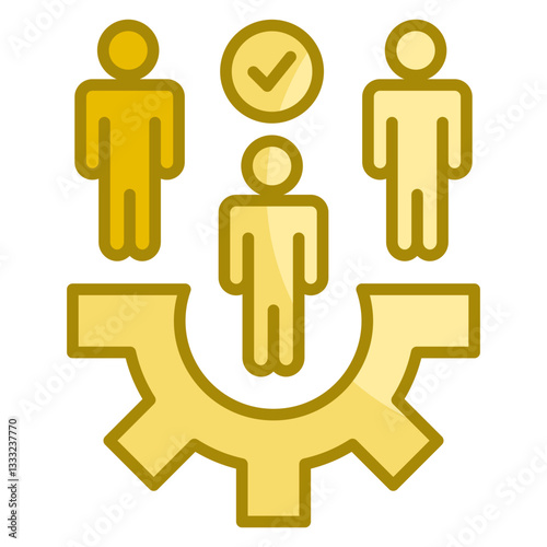 Team Collaboration  Icon Element For Design