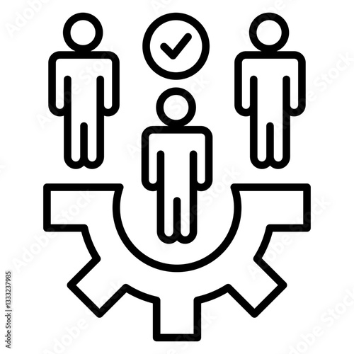 Team Collaboration  Icon Element For Design