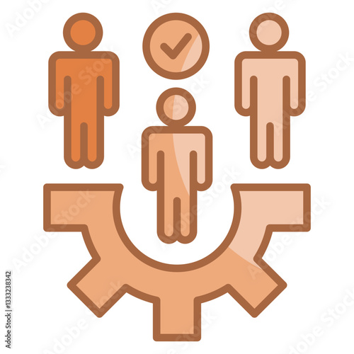 Team Collaboration  Icon Element For Design