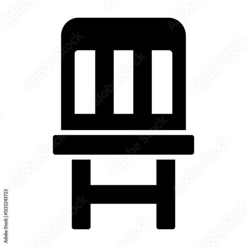 Chair Vector Solid Style Icon