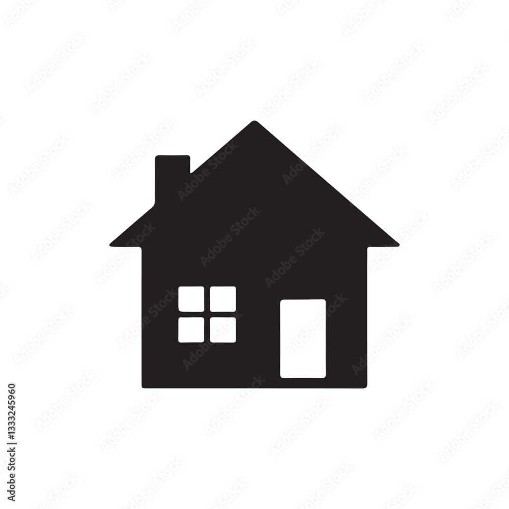 Simple house icon vector illustration on a white background Simple house icon vector illustration on a white background