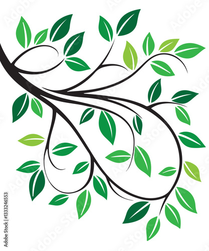 Green color tone leaf background