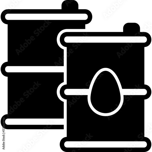 Oil Barrel glyph icon