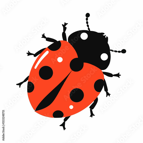 Ladybug insect vector illustration on a white background