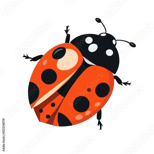 Ladybug insect vector illustration on a white background