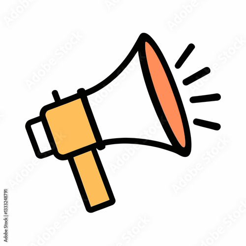 Megaphone vector illustration on a white background