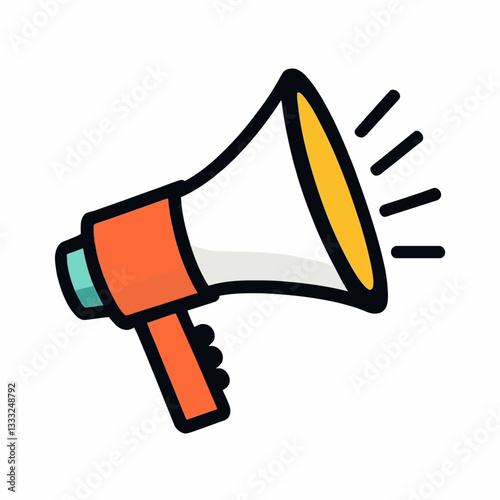 Megaphone vector illustration on a white background