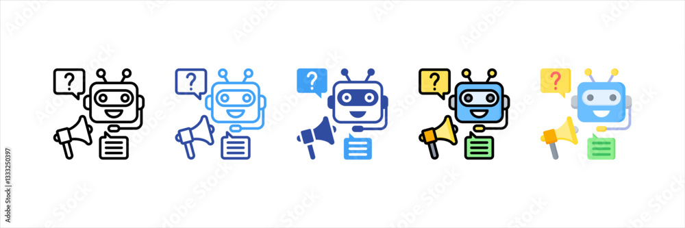 Chatbot Multi Style Icon Set Chatbot Multi Style Icon Set