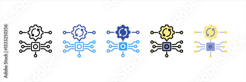 Autonomous Multi Style Icon Set
