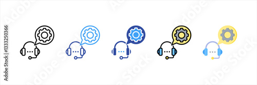 Virtual Assistant Multi Style Icon Set