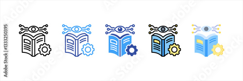 Supervised Learning Multi Style Icon Set