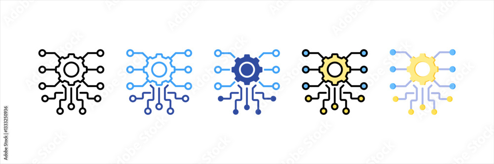 Algorithm Multi Style Icon Set Algorithm Multi Style Icon Set