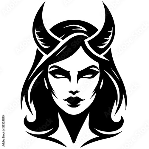 Devil woman silhouette