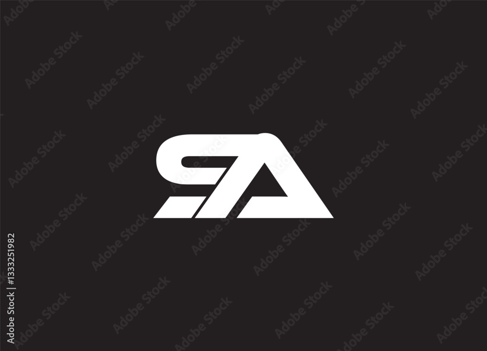 SA minimalist creative logo design and initial logo SA minimalist creative logo design and initial logo
