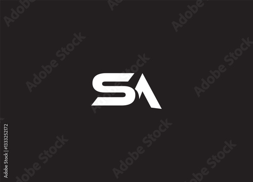 SA minimalist creative logo design and initial logo