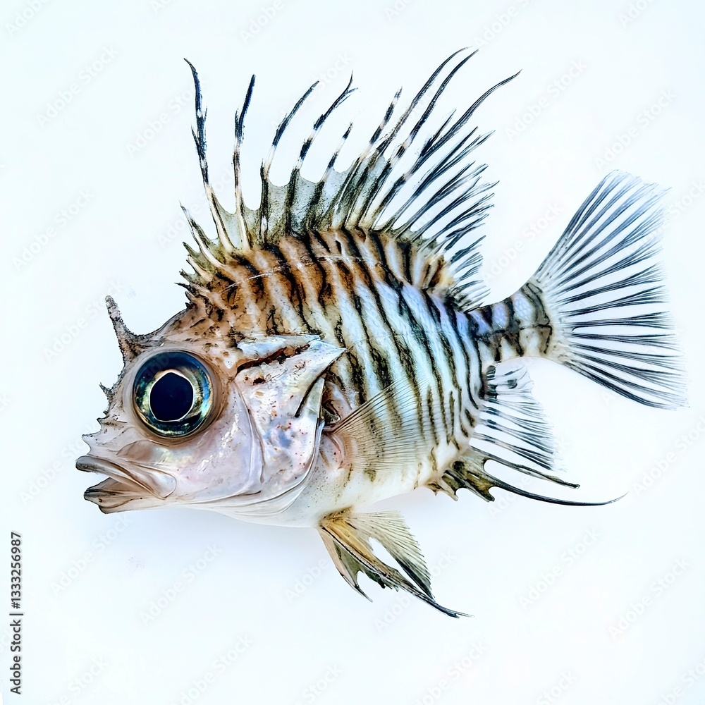 Obraz premium A crown fish on white background