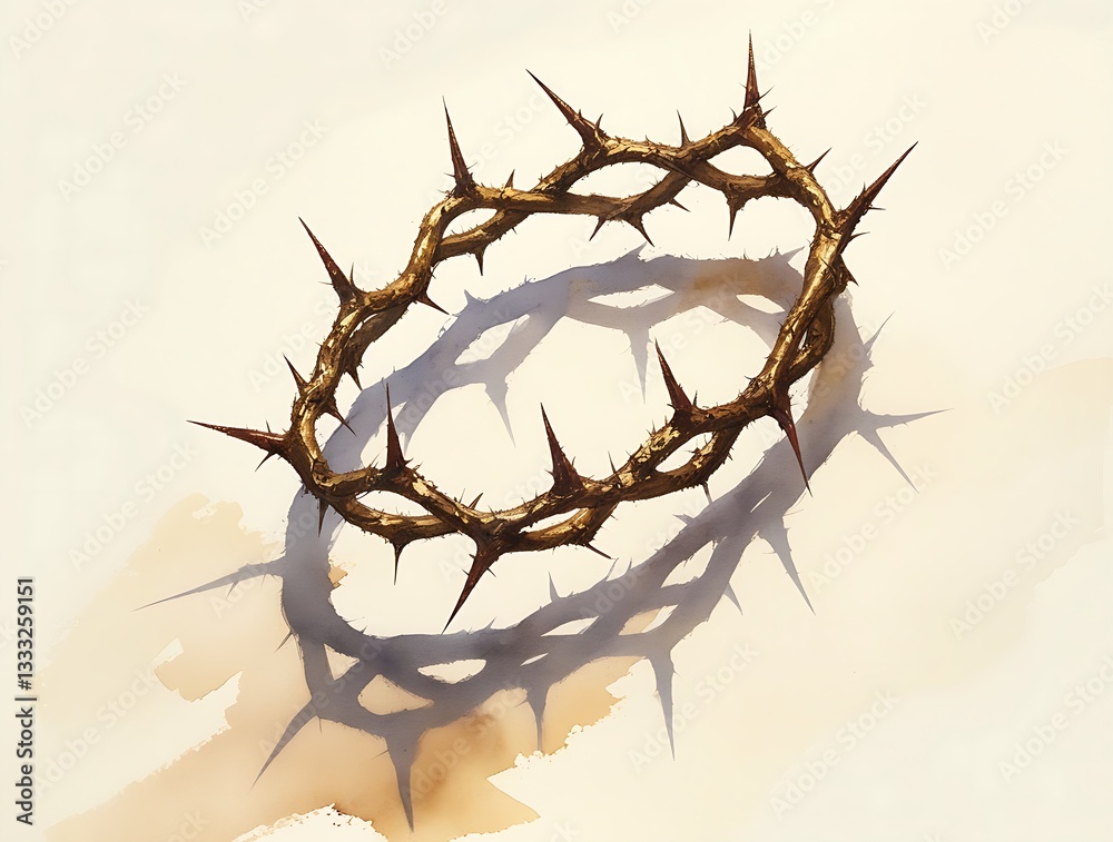 Illustration of Jesus Thorn Crown