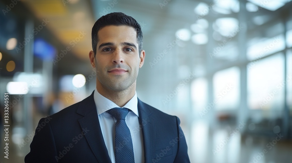 Young businessman exudes confidence in formal attire, embodying professionalism and ambition. Young businessman exudes confidence in formal attire, embodying professionalism and ambition.