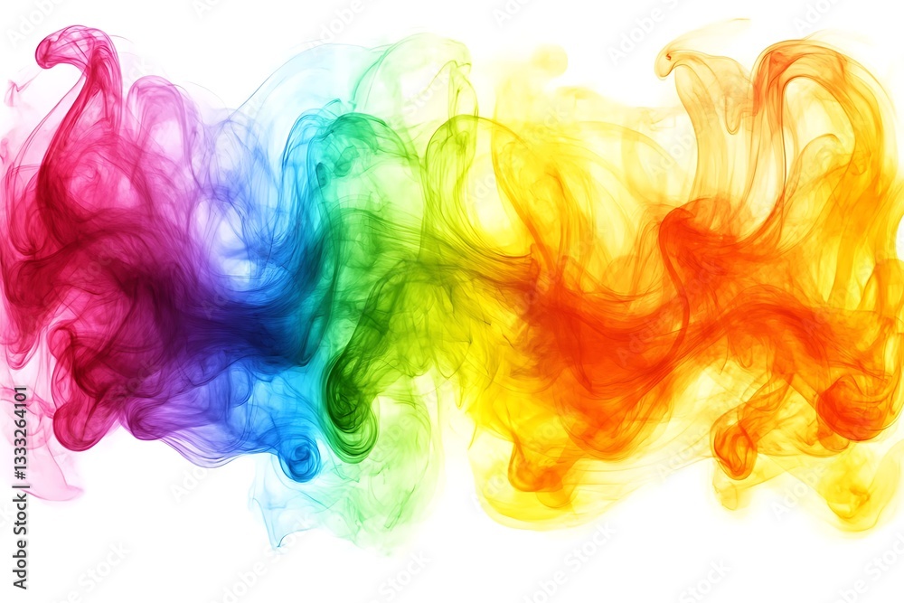 Stunning Rainbow Smoke Abstract Art Stunning Rainbow Smoke Abstract Art
