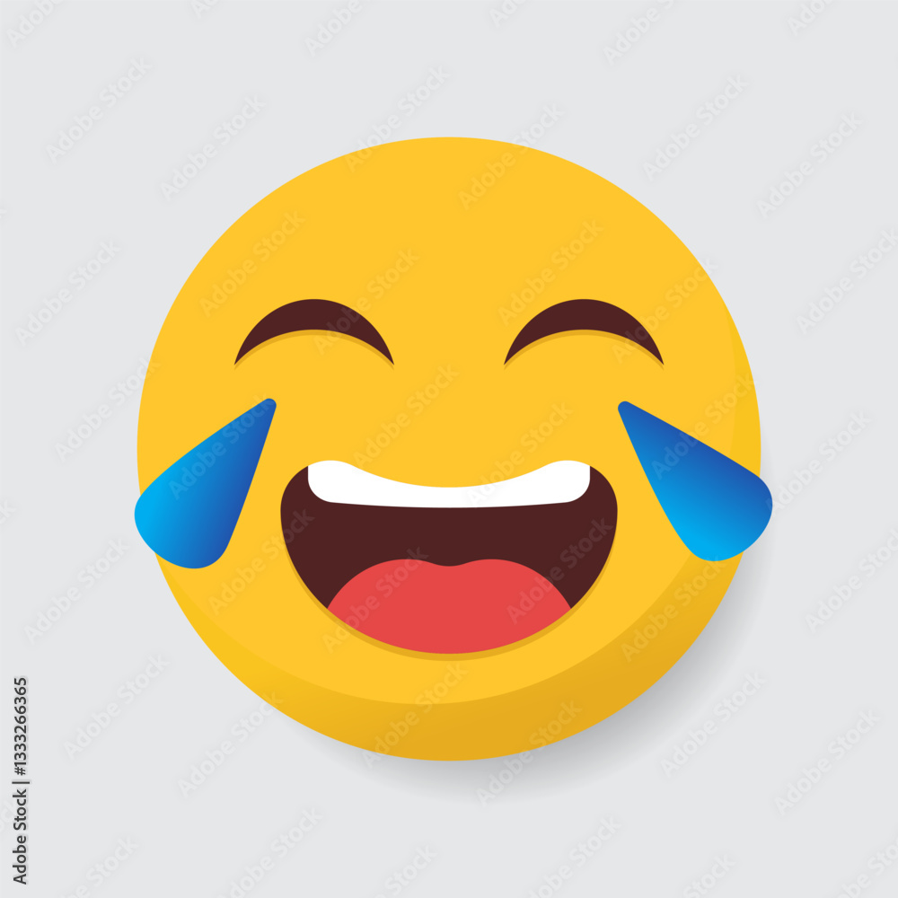 A laughing emoji with tears of joy, expressing extreme happiness and amusement. A laughing emoji with tears of joy, expressing extreme happiness and amusement.
