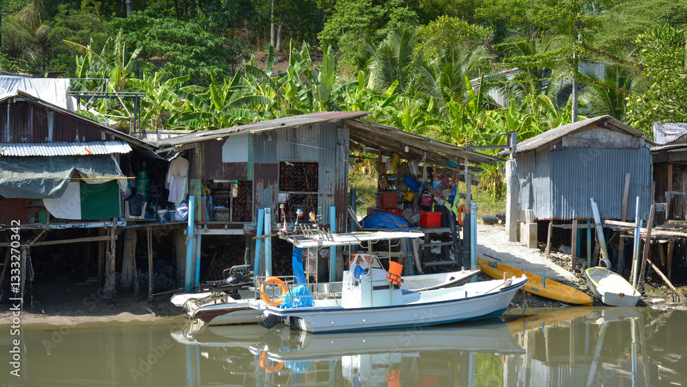 Thai Fishing Village: Life on the Riverbank