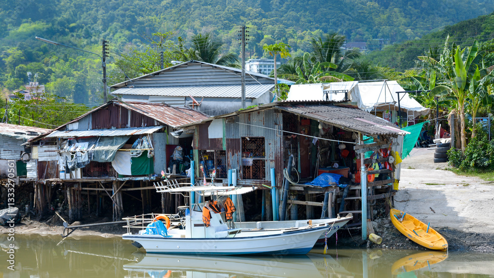Thai Fishing Village: Life on the Riverbank