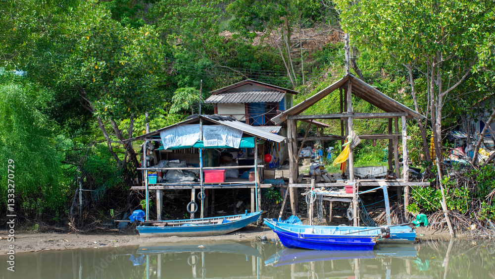 Thai Fishing Village: Life on the Riverbank