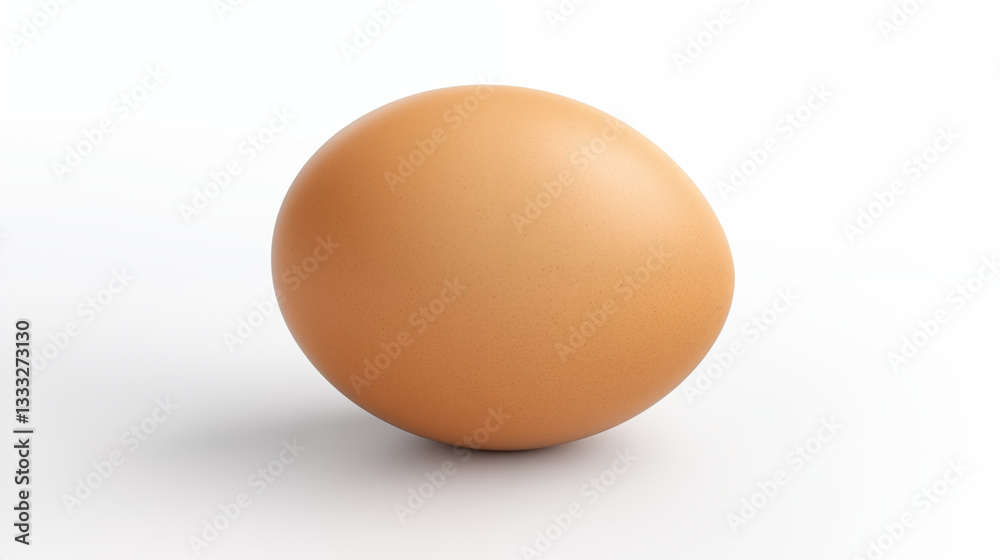 Brown Chicken Egg Closeup Studio Shot White Background Brown Chicken Egg Closeup Studio Shot White Background