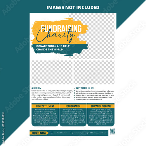 Charity, donation, ngo,nonprofit, fundraising, community flyer